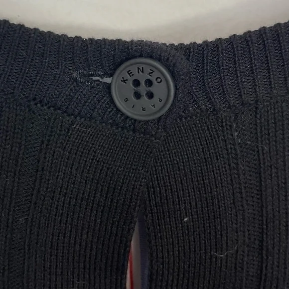 KENZO PARIS LAYERED RIBBED COTTON BLEND KNIT AND COTTON POPLIN SWEATER SHIRT XL - Picture 11 of 16